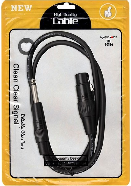 LD379 Xlr Canon Dişi + 6.3 mm Mono Erkek 1 Metre Kablo