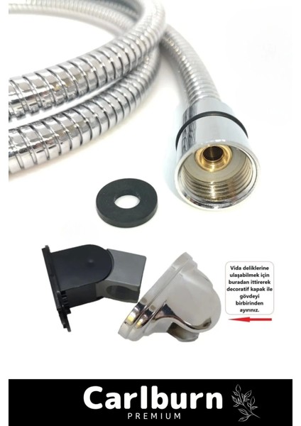 Sağlam Kopmaz Paslanmaz Turbo Duş Başlığı Basınçlı Ayarlanabilir Su Tasarrufu Hortum Mafsal Seti modelleri