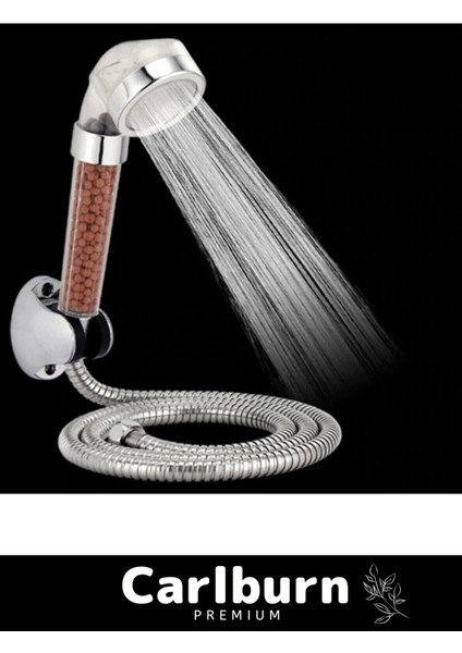 Paslanmaz Filtreli Su Tasarruflu Arıtmalı Duş Başlığı Doğal Taş Boncuklu Başlık Hortum Mafsal Seti fırsatları