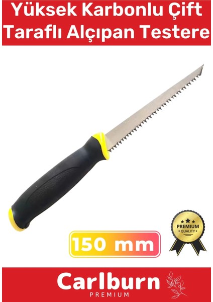 Özel Üretim Ergonomik Tutuş Dayanıklı Yüksek Karbonlu Çelik 150 mm Çift Taraflı Alçıpan Testere