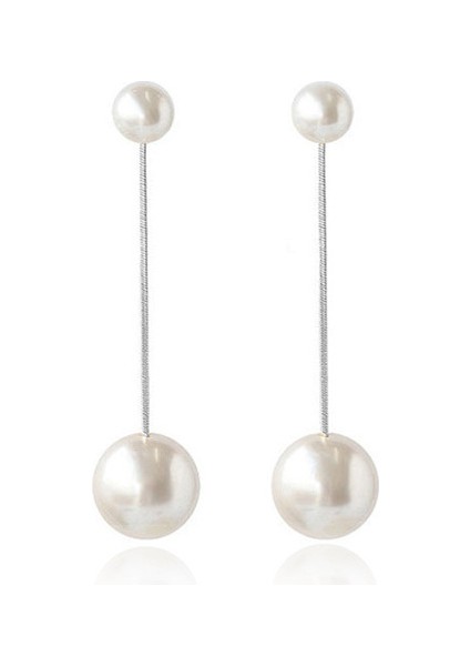 Büyük Ve Küçük Inci Uzun Küpeler, Iki Aşınabilir Püskül Küpeler, Kadınsı Küpeler (Yurt Dışından)