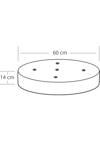 Asia Çok Amaçlı Yuvarlak Minder - Antrasit indirimleri