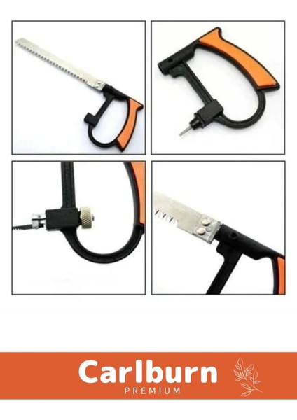 Özel Üretim Ayarlanabilir Güçlü 4 Yedek Bİçaklı Boru Demir Ağaç Metal 7 Parça Hobi Kıl Testere Seti