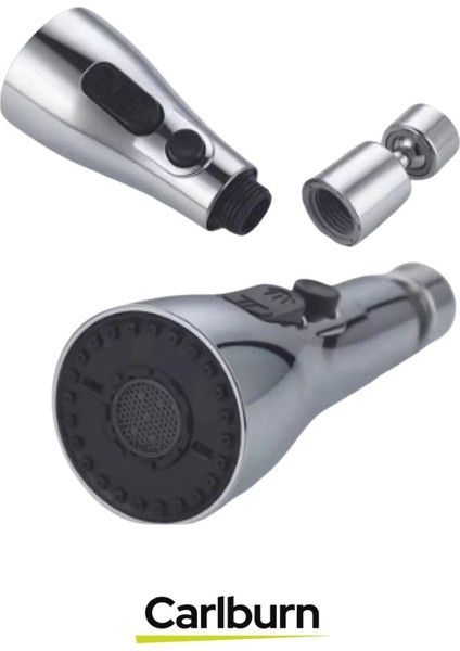 Premium 720 Derece Dönebilen Kaliteli Şık Lavabo Mutfak Banyo 3 Fonksiyonlu Metalik Musluk Başlığı modelleri