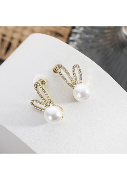 Xıaoxıang Inci Küpeler Niş Retro Küpeler S925 Gümüş Iğne Küpeler Üst Seviye Bayan Küpeleri (Yurt Dışından)