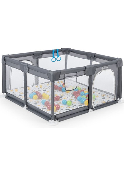 Playard Güvenli Bebek Ve Çocuk Oyun Alanı Oyun Parkı 120X120 Oyun Matı Topları Yatak