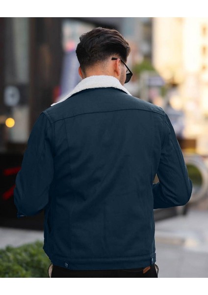 Füme Renk Içi Kürklü Erkek Mont