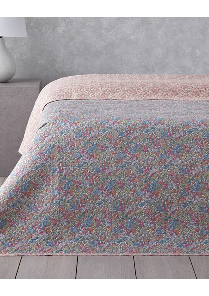 Floral Serenade Tek Kişilik Çok Amaçlı Örtü 160 x 220 cm Mavi