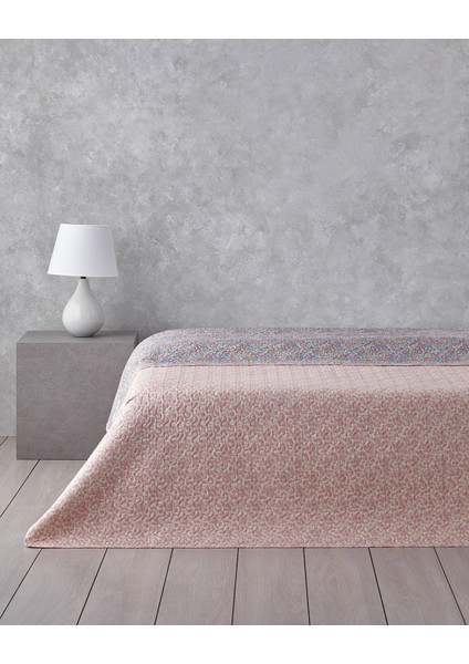 Floral Serenade Çift Kişilik Çok Amaçlı Örtü 200 x 220 cm Mavi