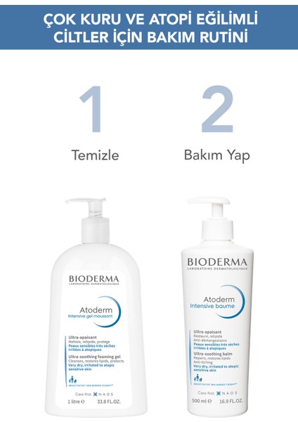Atoderm Intensive Balm Atopi Eğilimli Ciltler İçin Seyahat Boy Nemlendirici ve Onarıcı Krem 45 ml