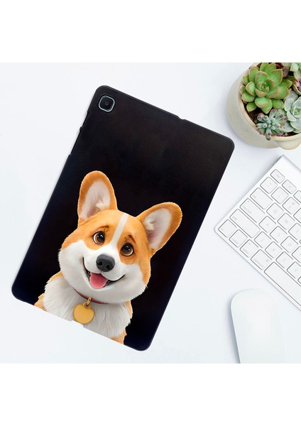 Samsung Galaxy Tab S10+/S9 Fe+/s9+ Kılıf Desen Baskı Ince Tpu Tablet Koruyucu Kapak-Kısa Tüylü Kedi