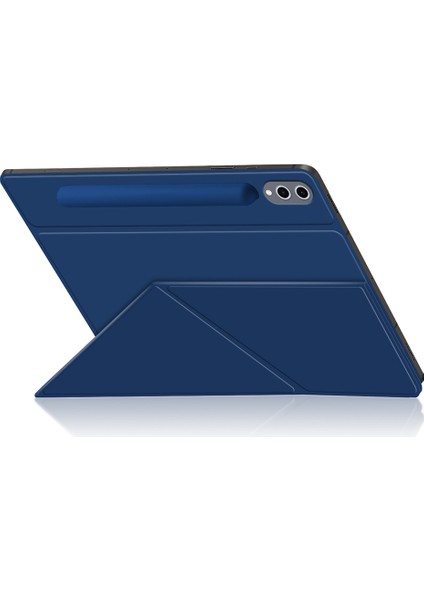 Samsung Galaxy Tab S6 Lite (2024)/(2022)/(2020) P610/P615 Kılıf Desenli Baskılı Stand Litchi Dokulu Deri Tablet Kapaklı Kart Yuvaları-Blok