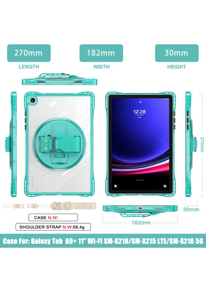 Samsung Galaxy Tab A7 Lite 8.7-Inç Kılıf Desen Baskı Ince Tpu Tablet Koruyucu Kapak-Corgi