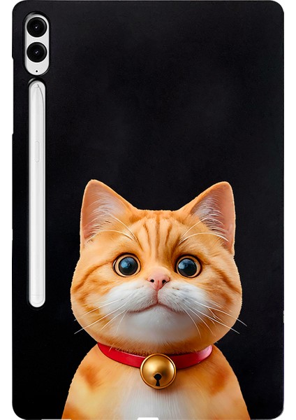 Samsung Galaxy Tab A9+ Kılıf Desen Baskı Ince Tpu Tablet Koruyucu Kapak-Garfield Cat
