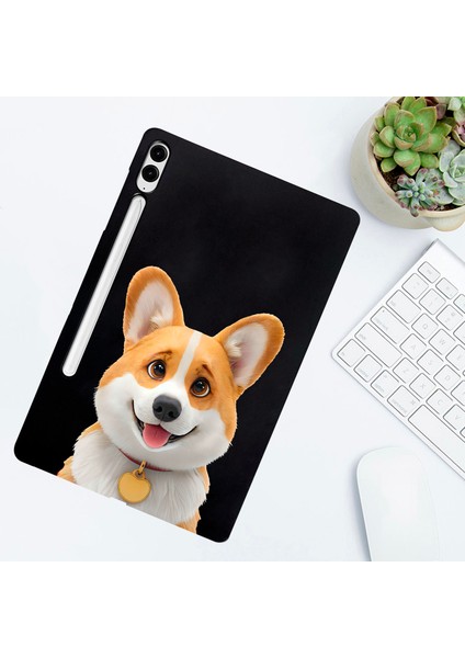 Samsung Galaxy Tab A8 10.5 (2021) Kılıf Desen Baskı Ince Tpu Tablet Koruyucu Kapak-Kısa Tüylü Kedi