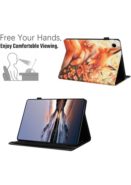 Samsung Galaxy Tab A9+ SM-X210/X216/X218 Kılıf Döner Kickstand Pc+Tpu+Akrilik Tablet Kapak-Açık Yeşil