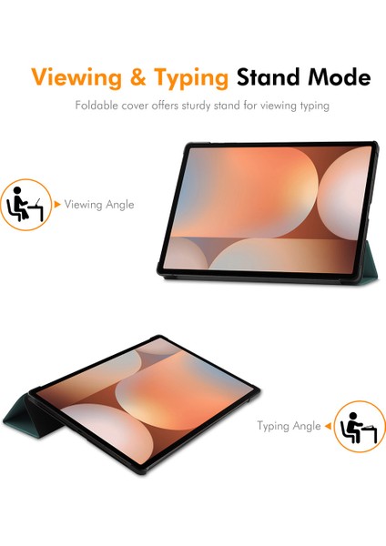 Samsung Galaxy Tab S9+/galaxy Tab S9 Fe+/galaxy Tab S10+ Enkay Hat Prınce Üç Katlı Stand Kılıfı Pu Deri+Pc Tablet Kılıfı-Gri