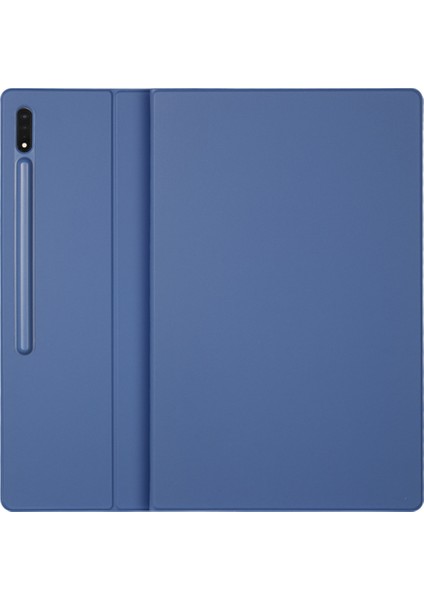 Samsung Galaxy Tab S9 Ultra Kılıf Kalem Yuvası Standlı Pu Deri Tablet Kılıfı, Otomatik Uyandırma/uyku-Lacivert