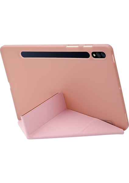 Samsung Galaxy Tab S10+ Kılıf Pu Deri+Silikon Origami Standı Koruyucu Kapak-Gül Altın (Yurt Dışından) modelleri