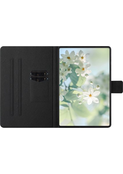 Samsung Galaxy Tab S9+/galaxy Tab S9 Fe+/galaxy Tab S10+ Enkay Üç Katlı Standlı Tablet Kılıfı Pu Deri+Tpu Kalem Tutuculu Akıllı Kapak-Mor