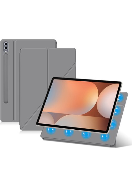 Samsung Galaxy Tab S6 Lite (2024)/(2022)/(2020) P610/P615 Kılıf Desenli Baskılı Stand Litchi Dokulu Deri Tablet Kılıfı Kart Yuvalı-Mor