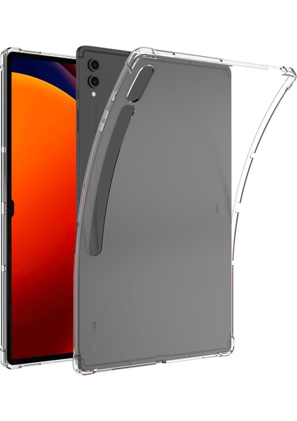 Samsung Galaxy Tab S10 Ultra Kılıf Dört Köşe Darbeye Dayanıklı Şeffaf Tablet Tpu Kapak