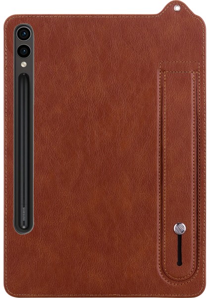 Samsung Galaxy Tab A9+ Kılıf El Tutmalı Kickstand Pc+Silikon Tablet Kapak-Siyah (Yurt Dışından)