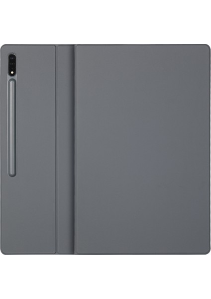 Samsung Galaxy Tab S8 Ultra Kılıf Kalem Yuvası Pu Deri Tablet Kılıfı, Standlı, Otomatik Uyandırma/uyku-Koyu Gri