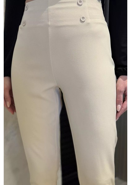 Kadın Bel Lastikli Kumaş Pantolon