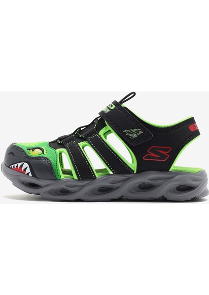 Thermo-Splash - Hydro-Flare Büyük Erkek Çocuk Siyah Işıklı Sandalet 400613L Bklm