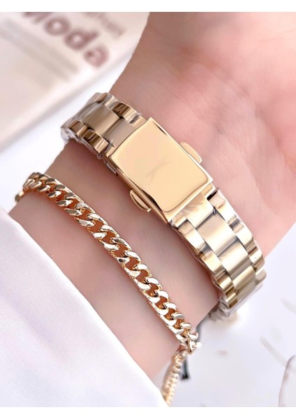 Çelik Kordon 2 Yıl Garantili 5 Atm Bileklik Hediyeli Kadın Kol Saati BSL.9.2464.3.04 modelleri