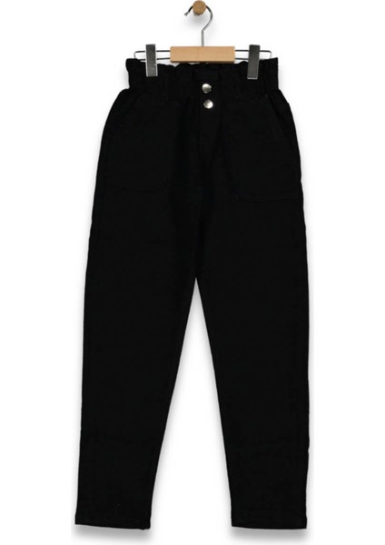 Bel Lastikli Torba Cepli Jeans Kız Pantolon