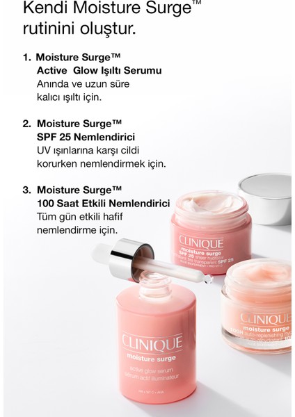 Moisture Surge Active Glow Işıltı Serumu 30ml | C Vitamini, Hyalüronik Asit, Laktik Asit