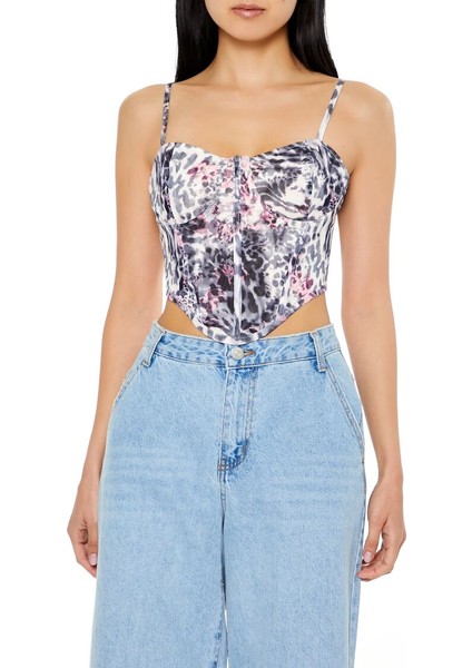 Leopar Desenli Büstiyer