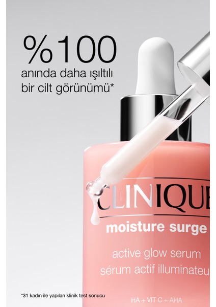 Moisture Surge™ Active Glow Işıltı Serumu 30ML | C Vitamini, Hyalüronik Asit, Laktik Asit