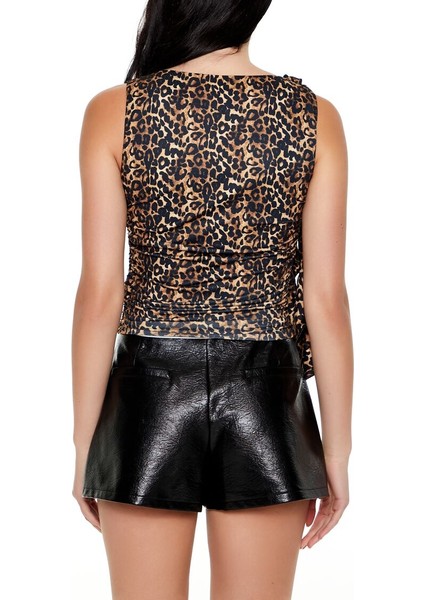 Leopar Desenli Bluz