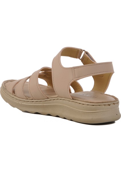 Bej Cırtlı Kadın Sandalet fırsatları