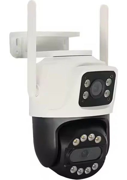 Icsee 8mp Çift Lens Kamera Su Geçirmez Güvenlik Kamera Gece Görüş Insan Izleme Güvenlik Kamerası