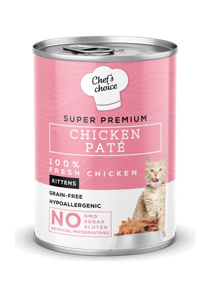 Chefs Choice 400 gr x 12 Adet Yavru Kediler Için, Tahılsız, Hipoalerjenik, Tavuk Etli Ezme 11