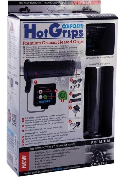 Motosiklet Hotgrips Premium Cruiser V8 Anahtarli Elcik Isitma EL800 fiyatları