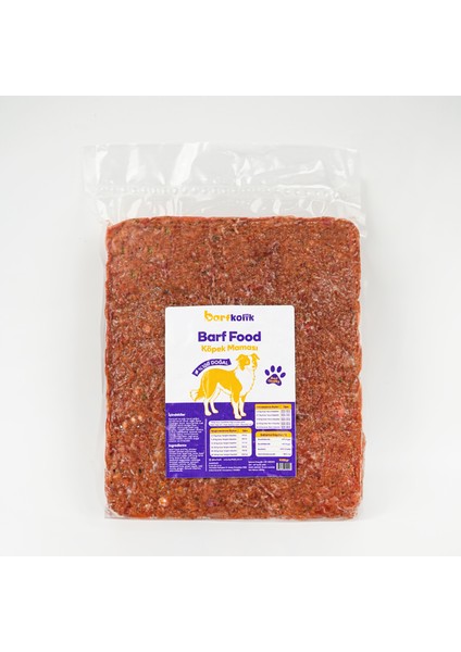 15 kg Barfkolik Barffood 1000 gr Köpek Maması