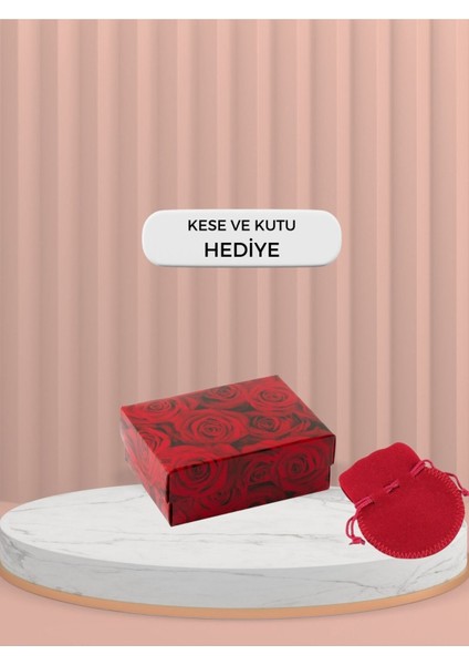 Kalp Pandora Model Taşlı Kadın Gümüş Takı Set | 925 Ayar,sevgililer Günü Hediyesi -GSETC001-A