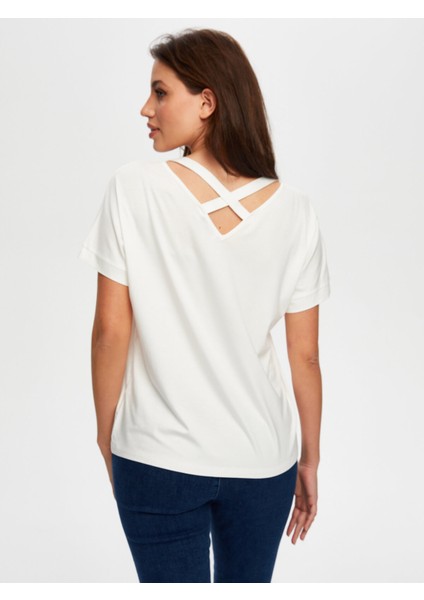 Yuvarlak Yaka Düşük Kollu T-Shirt B00003-1 modelleri