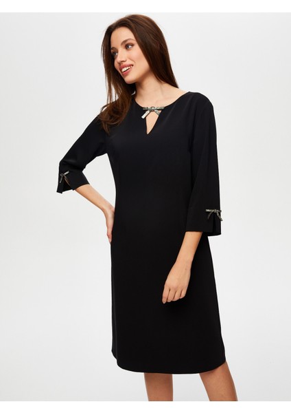 Taş Fiyo Aksesuarlı Abiye Elbise S25ABY022 modelleri