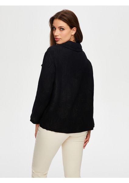 Kendinden Yaprak Desen Dokulu Rahat Form Ceket S25CKT013 indirimleri