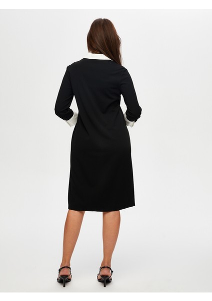Nakış Detaylı Re Bloklu Uzun Kollu Örme Elbise S25ELB003 fırsatları