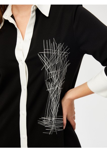 Nakış Detaylı Re Bloklu Uzun Kollu Örme Elbise S25ELB003 indirimleri