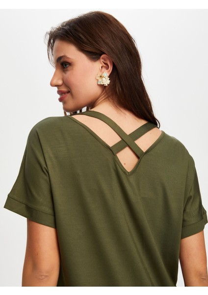 Yuvarlak Yaka Düşük Kollu T-Shirt S25TSH003