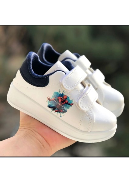 Erkek Çocuk Spor Ayakkabı Spiderman(Örümcek Adam) Basklı Rahat Hafif Esnek Çocuk Sneaker