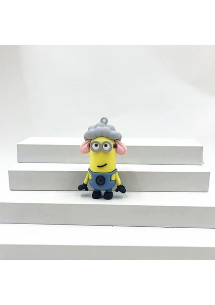 Küçük Sarı Adam Anahtarlık Kolye Pvc Yumuşak Kauçuk Üç Boyutlu Bebek Anahtar Kolye (Yurt Dışından)